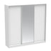 Dulap dormitor cu 2 usi glisante cu oglinda Aparador, Alb - Stejar, 240x60x240 cm - 361-000055