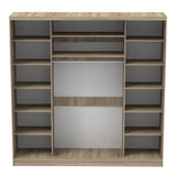 Dulap dormitor cu 2 usi glisante cu oglinda Aparador, Alb - Stejar, 240x60x240 cm - Stejar