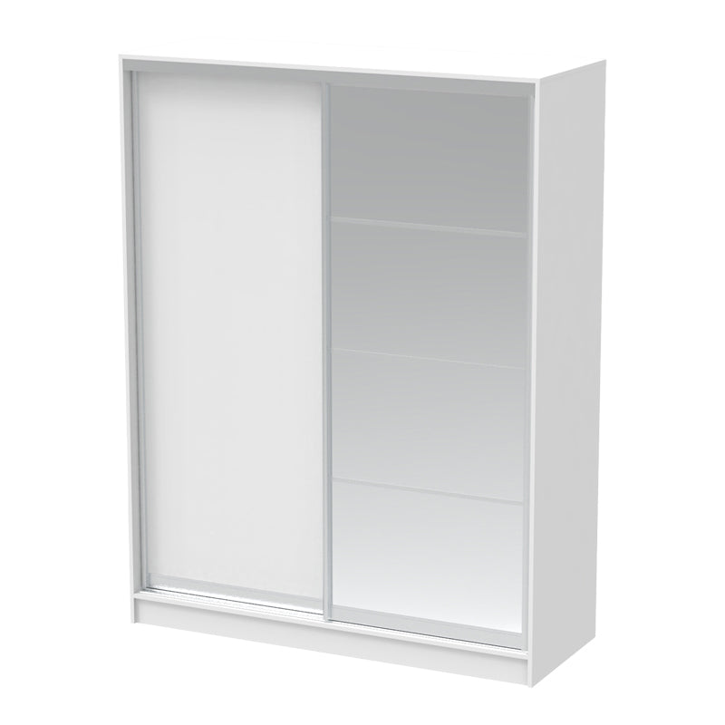 Dulap dormitor cu oglinda Korredor, Alb - Stejar, 160x60x220 cm - Dulap dormitor cu oglinda Korredor, Alb - Stejar, 160x60x220 cm - 361-000051