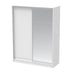 Dulap dormitor cu oglinda Korredor, Alb - Stejar, 160x60x220 cm - 361-000051
