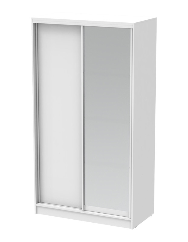 Dulap Korredor cu usi glisante si oglinda, 120x60x220 cm - Alb