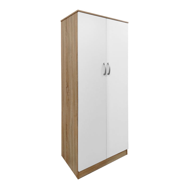 Dulap Athos cu 2 usi, 80x42x180 cm - Sonoma-Alb