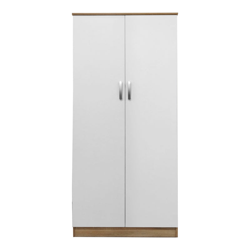 Dulap Athos cu 2 usi, 80x42x180 cm - Sonoma-Alb