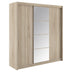 Dulap Elodie cu 3 usi culisante cu oglinda, Alb - Sonoma, 200x61x216 cm - 192-000024