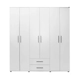 Dulap Haine GRD-662-BB-4 Home Collection® White, 6 usi, 2 sertare, Alb, 206x213x52 cm