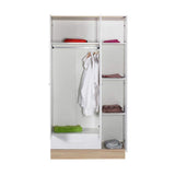 Dulap Haine GRD-831-MB-3 Home Collection® Base, 3 usi, 1 sertar, Alb, 103x198x52 cm