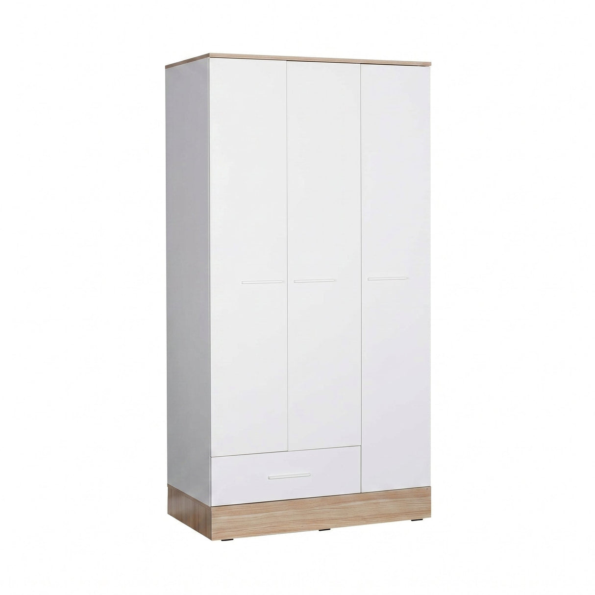 Dulap Haine GRD-831-MB-3 Home Collection® Base, 3 usi, 1 sertar, Alb, 103x198x52 cm