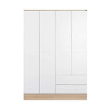Dulap Haine GRD-842-MB-3 Home Collection® Base, 4 usi, 2 sertare, Alb, 137x198x52 cm