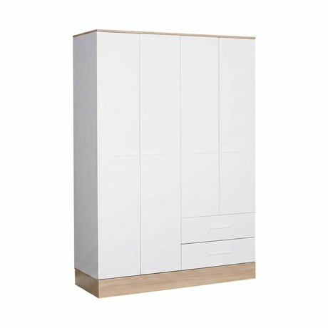 Dulap Haine GRD-842-MB-3 Home Collection® Base, 4 usi, 2 sertare, Alb, 137x198x52 cm