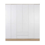 Dulap Haine GRD-862-MB-4 Home Collection® Base, 6 usi, 2 sertare, Alb, 206x224x52 cm
