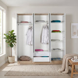 Dulap Haine GRD-862-MB-4 Home Collection® Base, 6 usi, 2 sertare, Alb, 206x224x52 cm