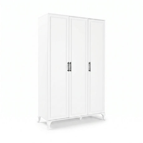 Dulap Haine GRD-1030-DD-3 Home Collection® Country, 3 usi, Alb, 103x199x51 cm
