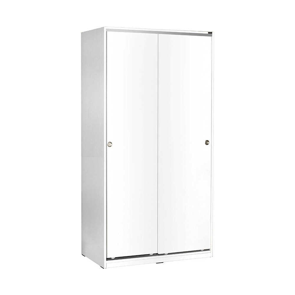 Dulap Haine SWD-436-BB-2 Home Collection® cu 2 usi glisante si 6 compartimente, Alb, 94x182x52 cm