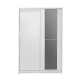 Dulap Haine SWD-512-BB-2 Home Collection® Elit Mediu, 2 usi glisante cu oglinda, Alb - Natur - Sonoma, 120x182x52 cm - Alb | SKU: SWD-512-BB-2, SWD-512-TT-2, SWD-512-SN-2