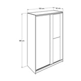 Dulap Haine SWD-512-BB-2 Home Collection® Elit Mediu, 2 usi glisante cu oglinda, Alb - Natur - Sonoma, 120x182x52 cm - Dulap Haine SWD-512-BB-2 Home Collection® Elit Mediu, 2 usi glisante cu oglinda, Alb - Natur - Sonoma, 120x182x52 cm | SKU: SWD-512-TT-2, SWD-512-SN-2