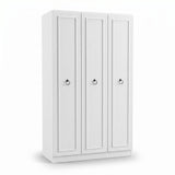 Dulap Haine GRD-1330-BB-2 Home Collection® Hampton, 3 usi, Alb, 103x185x52 cm