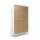 Dulap Haine GRD-1430-MB-3 Home Collection® London, 3 usi, Alb - Stejar, 120x202x52 cm
