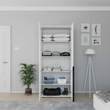 Dulap Haine GRD-1725-DD-2 Home Collection® Oryana cu 2 usi si 5 rafturi, Alb - Nuc, 90x210x62 cm - Dulap Haine GRD-1725-DD-2 home collection Oryana cu 2 usi si 5 rafturi, Alb - Nuc, 90x210x62 cm | SKU: GRD-1725-DD-2, GRD-1725-OO-2
