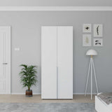 Dulap Haine GRD-1725-DD-2 Home Collection® Oryana cu 2 usi si 5 rafturi, Alb - Nuc, 90x210x62 cm - Dulap Haine GRD-1725-DD-2 Home Collection® Oryana cu 2 usi si 5 rafturi, Alb - Nuc, 90x210x62 cm | SKU: GRD-1725-DD-2
