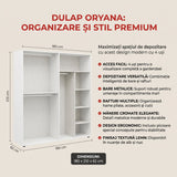 Dulap Haine GRD-1740-DD-3 Home Collection® Oryana cu 4 usi cu rafturi si umerasi, 180x210x62 cm - Alb | SKU: GRD-1740-DD-3, GRD-1740-OO-3, GRD-1740-FF-3