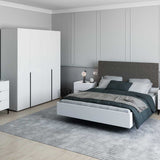 Dulap Haine GRD-1740-DD-3 Home Collection® Oryana cu 4 usi cu rafturi si umerasi, 180x210x62 cm - Alb | SKU: GRD-1740-DD-3, GRD-1740-OO-3, GRD-1740-FF-3