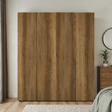 Dulap Haine GRD-1740-DD-3 Home Collection® Oryana cu 4 usi cu rafturi si umerasi, 180x210x62 cm - Nuc | SKU: GRD-1740-DD-3, GRD-1740-OO-3, GRD-1740-FF-3