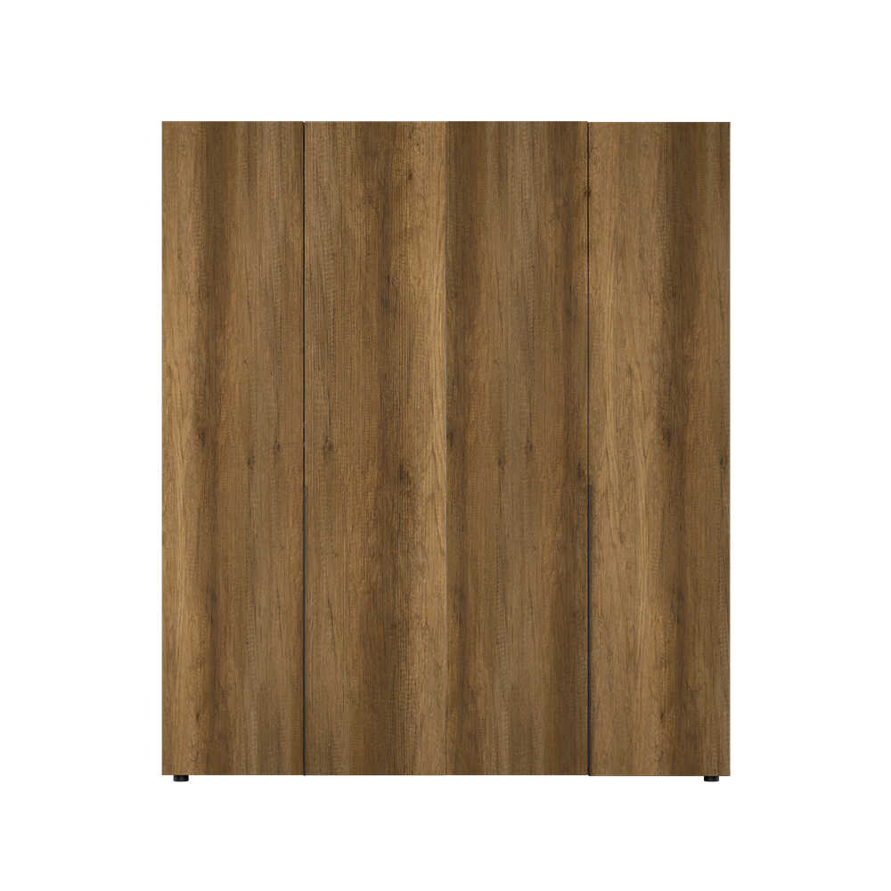 Dulap Haine GRD-1740-DD-3 Home Collection® Oryana cu 4 usi cu rafturi si umerasi, 180x210x62 cm - Nuc | SKU: GRD-1740-DD-3, GRD-1740-OO-3, GRD-1740-FF-3