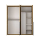Dulap Haine GRD-1740-DD-3 Home Collection® Oryana cu 4 usi cu rafturi si umerasi, 180x210x62 cm - Stejar | SKU: GRD-1740-FF-3