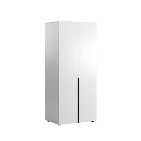 Dulap Haine GRD-1726-DD-2 Home Collection® Oryana cu 5 rafturi si umeras, Alb - Nuc, 90x210x62 cm