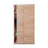 Dulap Haine SWD-402-BB-2 Home Collection® Slide Compact, 2 usi glisante, 94x182x52 cm - Natur | SKU: SWD-402-SS-2
