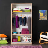 Dulap Haine SWD-402-BB-2 Home Collection® Slide Compact, 2 usi glisante, 94x182x52 cm - Natur | SKU: SWD-402-SS-2