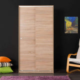 Dulap Haine SWD-402-BB-2 Home Collection® Slide Compact, 2 usi glisante, 94x182x52 cm - Natur | SKU: SWD-402-SS-2