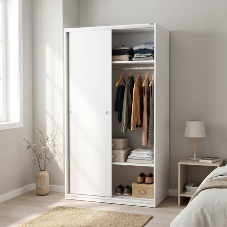 Dulap Haine SWD-402-BB-2 Home Collection® Slide Compact, 2 usi glisante, 94x182x52 cm