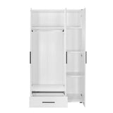 Dulap Haine GRD-631-BB-2 Home Collection® Trendline, 3 usi, 1 sertar, Alb - Stejar, 103x187x52 cm - Alb | SKU: GRD-631-BB-2, GRD-631-FF-2