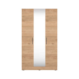 Dulap Haine GRA-730-FF-3 Home Collection® Trendline cu 3 usi si oglinda, Alb - Stejar, 120x207x53 cm - Stejar | SKU: GRA-730-FF-3
