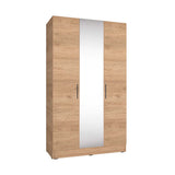 Dulap Haine GRA-730-FF-3 Home Collection® Trendline cu 3 usi si oglinda, Alb - Stejar, 120x207x53 cm - Stejar | SKU: GRA-730-FF-3