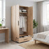Dulap Haine GRD-621-FF-2 home collection Trendline cu 2 usi si sertar, Stejar, 80x187x52 cm - GRD-621-FF-2 | SKU: GRD-621-FF-2