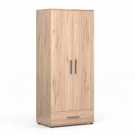 Dulap Haine GRD-621-FF-2 Home Collection® Trendline cu 2 usi si sertar, Stejar, 80x187x52 cm