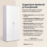 Dulap Haine GRD-320-BB-1 Home Collection® Trendline cu 2 usi si umeras, Alb - Stejar, 80x187x47 cm - Alb | SKU: GRD-320-BB-1, GRD-320-FF-1