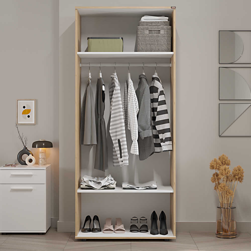 Dulap Haine GRD-320-BB-1 Home Collection® Trendline cu 2 usi si umeras, Alb - Stejar, 80x187x47 cm - Dulap Haine GRD-320-BB-1 Home Collection® Trendline cu 2 usi si umeras, Alb - Stejar, 80x187x47 cm | SKU: GRD-320-FF-1
