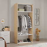 Dulap Haine GRD-320-BB-1 Home Collection® Trendline cu 2 usi si umeras, Alb - Stejar, 80x187x47 cm - Dulap Haine GRD-320-BB-1 Home Collection® Trendline cu 2 usi si umeras, Alb - Stejar, 80x187x47 cm | SKU: GRD-320-FF-1