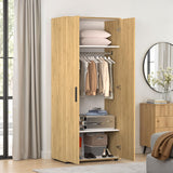 Dulap Haine GRD-320-BB-1 Home Collection® Trendline cu 2 usi si umeras, Alb - Stejar, 80x187x47 cm - Stejar | SKU: GRD-320-FF-1