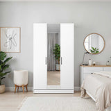 Dulap Haine GRA-730-FF-3 Home Collection® Trendline cu 3 usi si oglinda, Alb - Stejar, 120x207x53 cm - Alb | SKU: GRA-730-BB-3