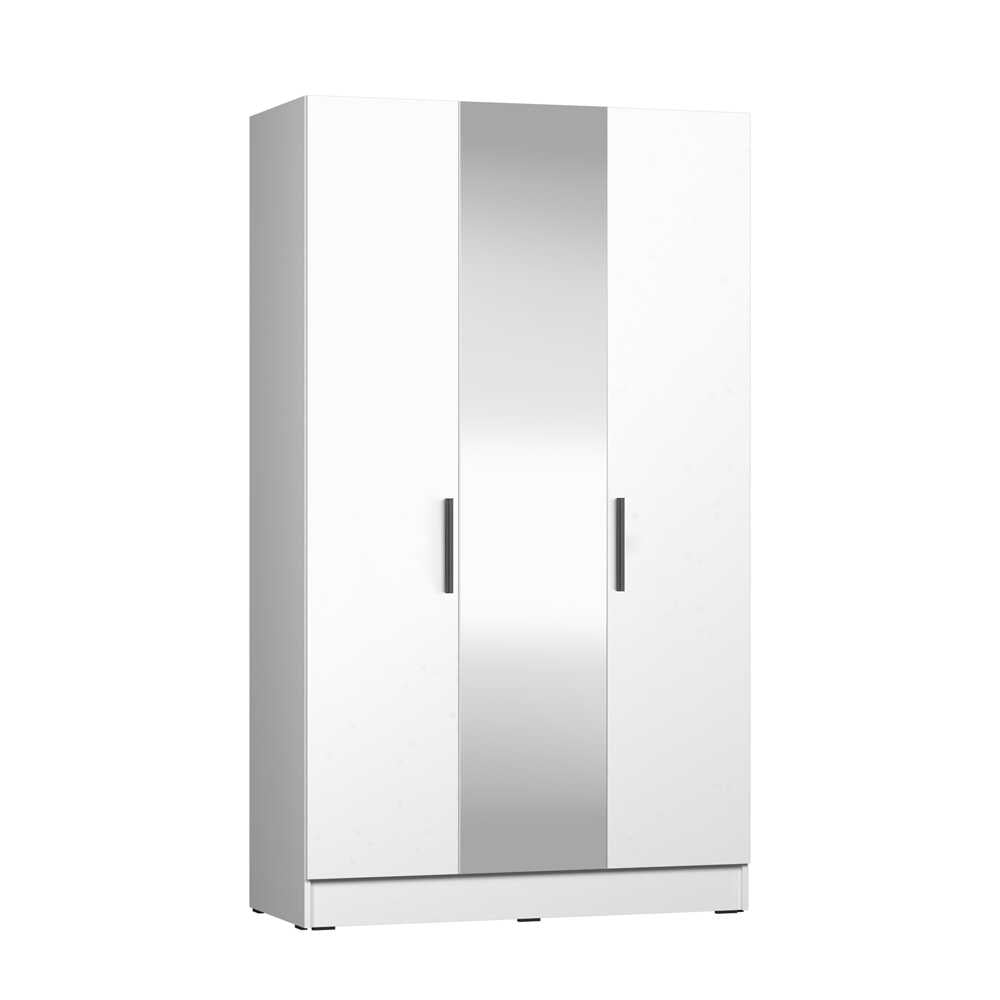 Dulap Haine GRA-730-FF-3 Home Collection® Trendline cu 3 usi si oglinda, Alb - Stejar, 120x207x53 cm - Alb | SKU: GRA-730-FF-3, GRA-730-BB-3