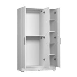 Dulap Haine GRA-730-FF-3 Home Collection® Trendline cu 3 usi si oglinda, Alb - Stejar, 120x207x53 cm - Alb | SKU: GRA-730-FF-3, GRA-730-BB-3