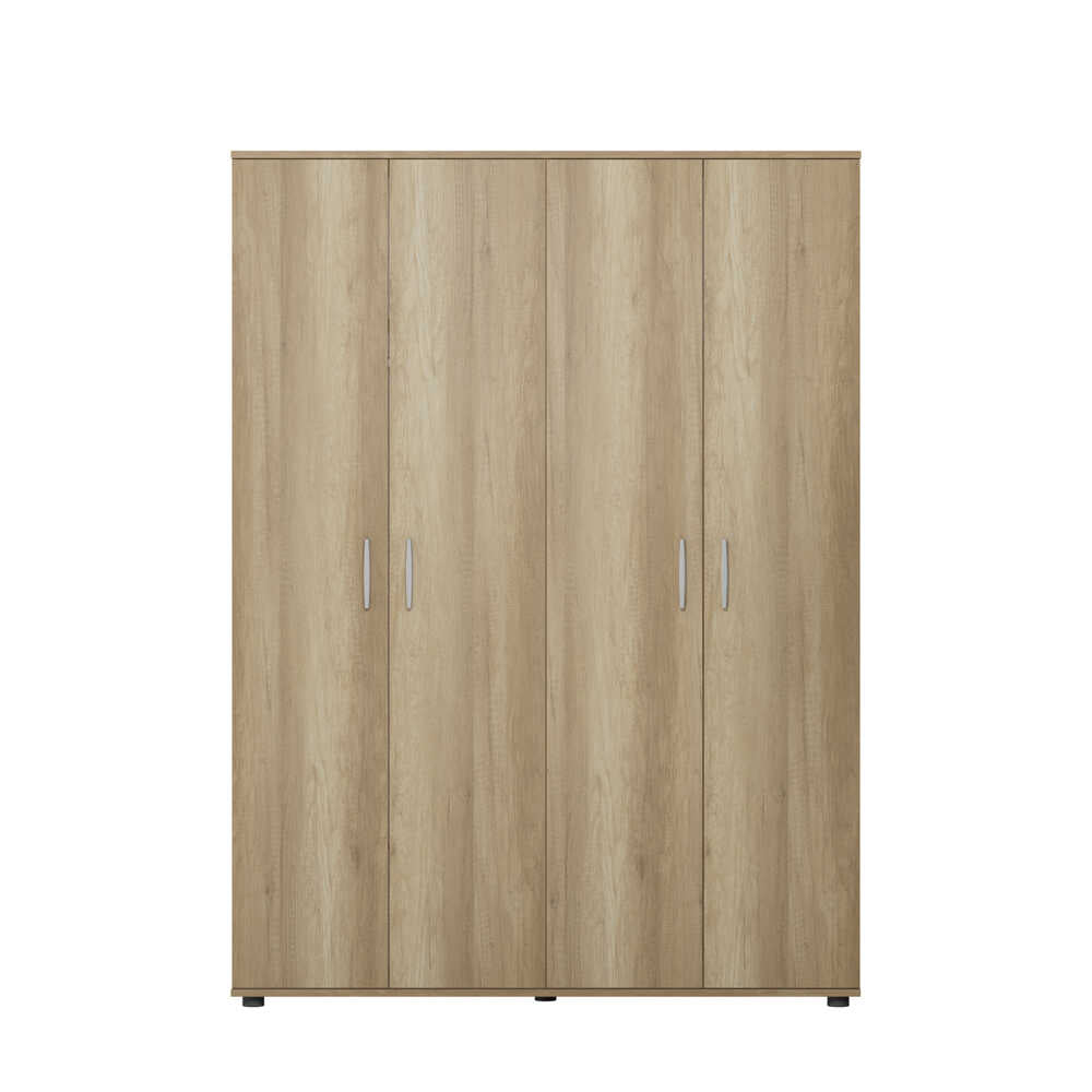 Dulap Haine GRD-640-TT-3 Home Collection® Trendline cu 4 usi, Natur, 137x187x51 cm