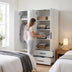 Dulap Haine GRD-642-BB-3 home collection White, 4 usi si 2 sertare, Alb, 137x187x52 cm - GRD-642-BB-3 | SKU: GRD-642-BB-3