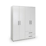 Dulap Haine GRD-642-BB-3 Home Collection® White, 4 usi si 2 sertare, Alb, 137x187x52 cm