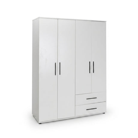 Dulap Haine GRD-642-BB-3 Home Collection® White, 4 usi si 2 sertare, Alb, 137x187x52 cm