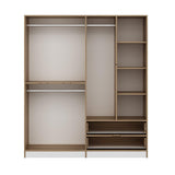 Dulap Haine Elina - 7926, Auriu, 185x52x208 cm